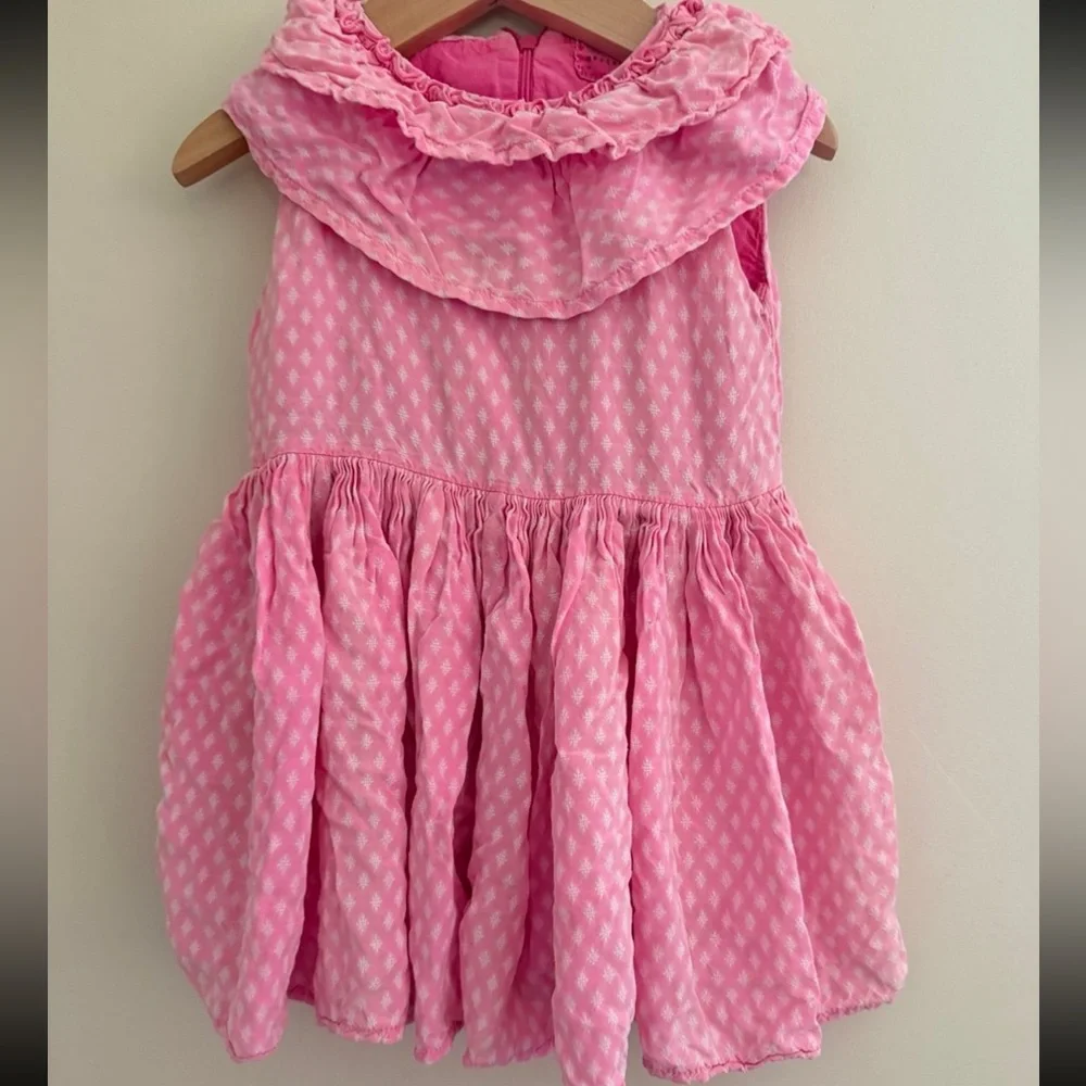 Morley Pink Sleeveless Ruffled Dress